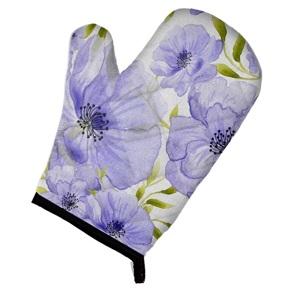 Carolines Treasures Watercolor Blue Flowers Oven Mitt - BB7491OVMT