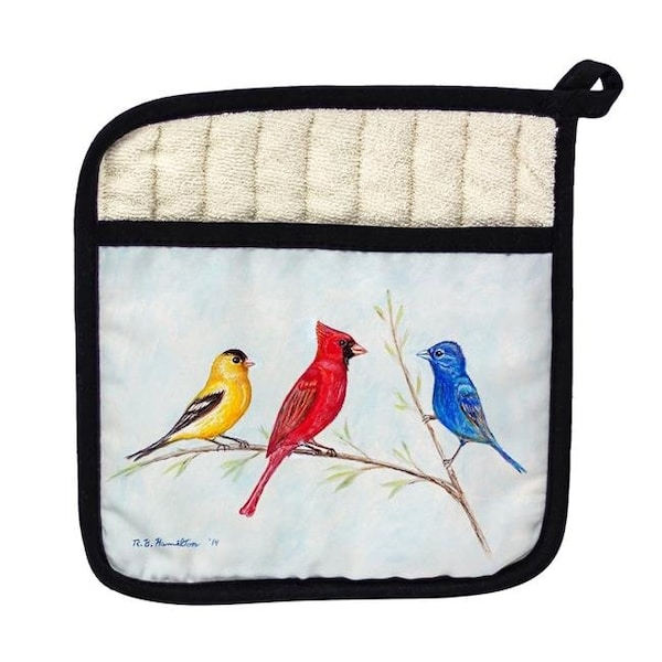 Betsy Drake Betsy Drake PT298 Three Birds Pot Holder - PT298