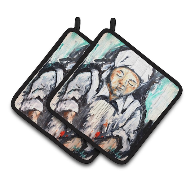 Carolines Treasures Melted Heart Pair of Pot Holders - MW1337PTHD