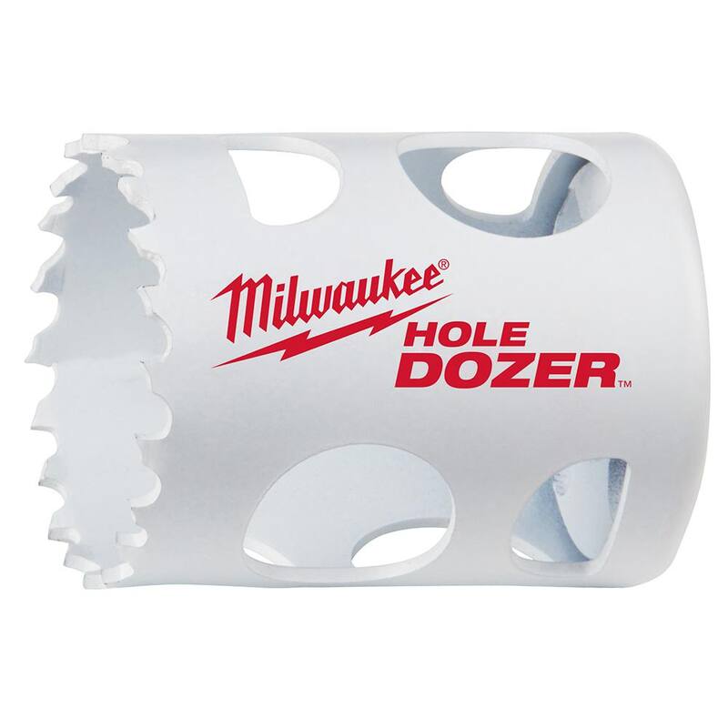 Juego de sierra perforadora de carburo BIG HAWG de Milwaukee (10 piezas) con set de sierras perforadoras bimetálicas Hole Dozer para electricistas (19 piezas) - 49-56-9290-49-22-4105