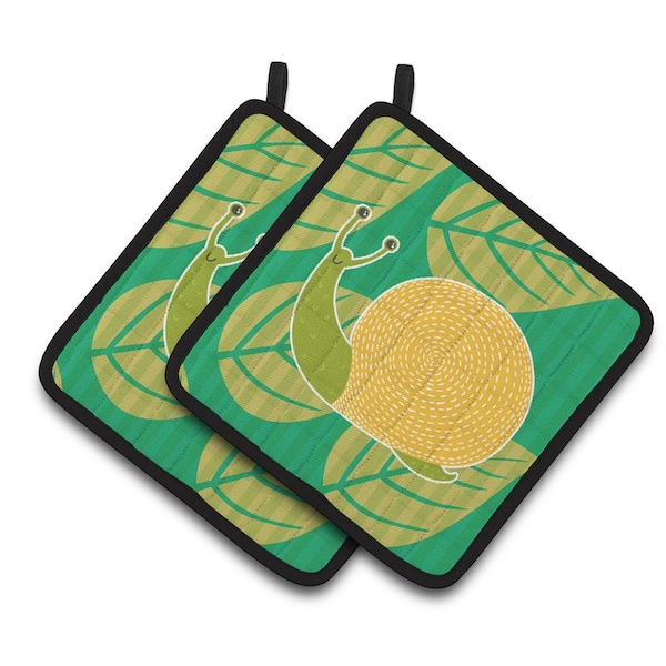 Carolines Treasures Carolines Treasures BB6783PTHD Snail Pair of Pot Holders - BB6783PTHD