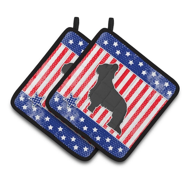 Carolines Treasures USA Patriotic Briard Pair of Pot Holders - BB3326PTHD