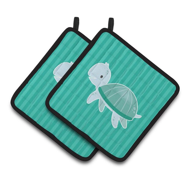 Carolines Treasures Sea Turtle Pair of Pot Holders - BB7117PTHD