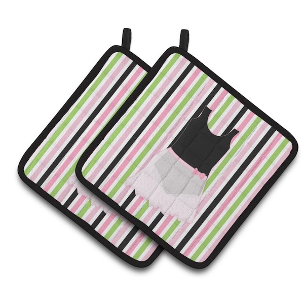 Carolines Treasures Ballerina Leotard and skirt Pair of Pot Holders - BB5154PTHD