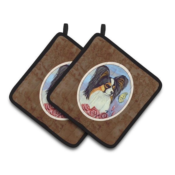 Carolines Treasures Papillon Yellow Butterfly Pair of Pot Holders - 7036PTHD
