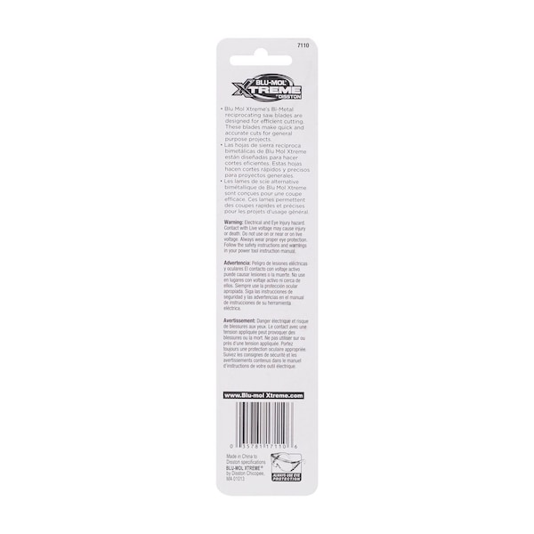 Blu-Mol Xtreme RECIPROCTNG BLADE 6in. 6TPI - E0217110
