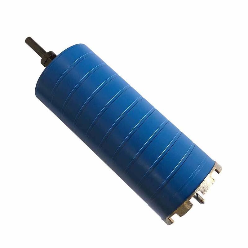 Broca de núcleo de diamante en seco de 6 pulgadas para ladrillo y bloque, profundidad de perforación de 9.5 pulgadas, adaptador de broca piloto de portabrocas de 1/2 pulgada ajustable - DBP0600A5ADJ11