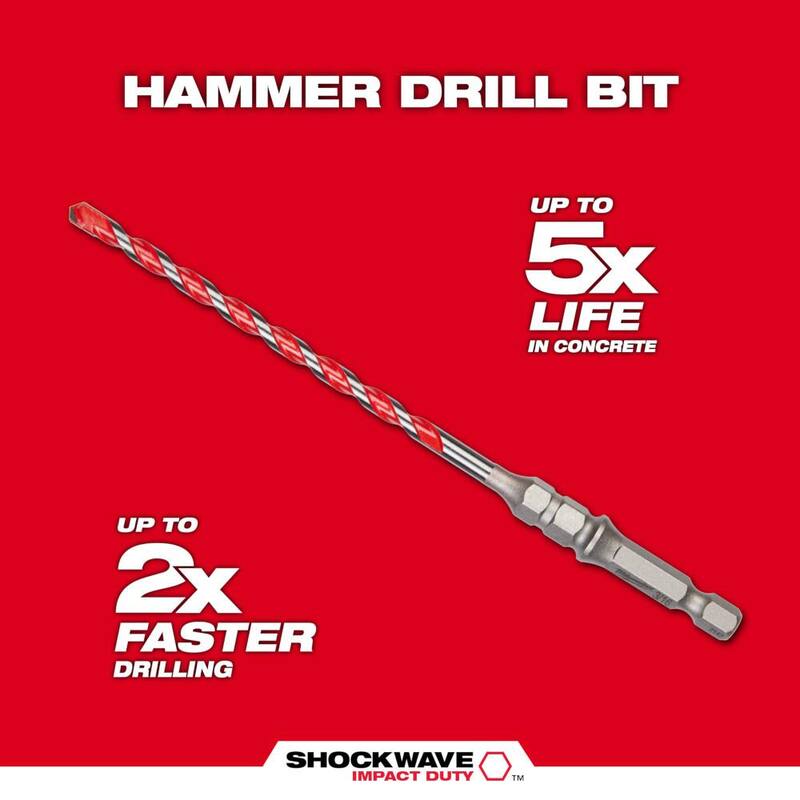 Juego de sierras perforadoras Diamond Max de Milwaukee y Kit de brocas para taladro de martillo de carburo Shockwave (16 piezas) - 49-56-0550-48-20-9058
