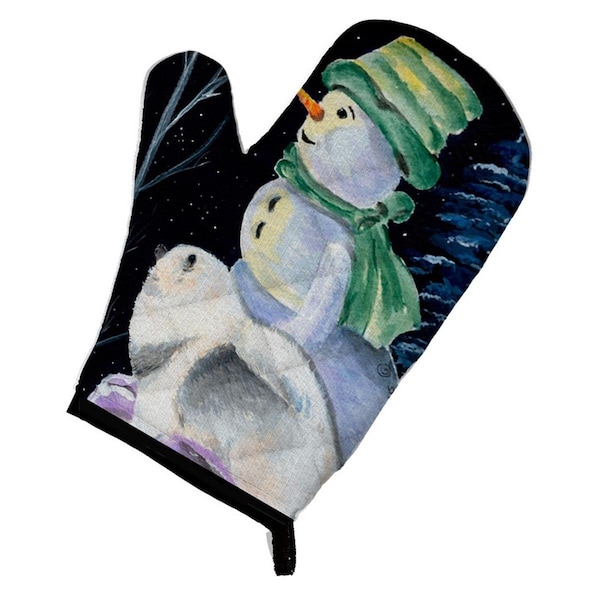 Carolines Treasures Snowman with Keeshond Oven Mitt - SS8557OVMT