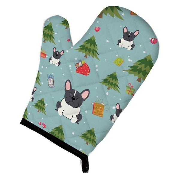 Carolines Treasures Christmas French Bulldog Black and White Oven Mitt - BB4672OVMT
