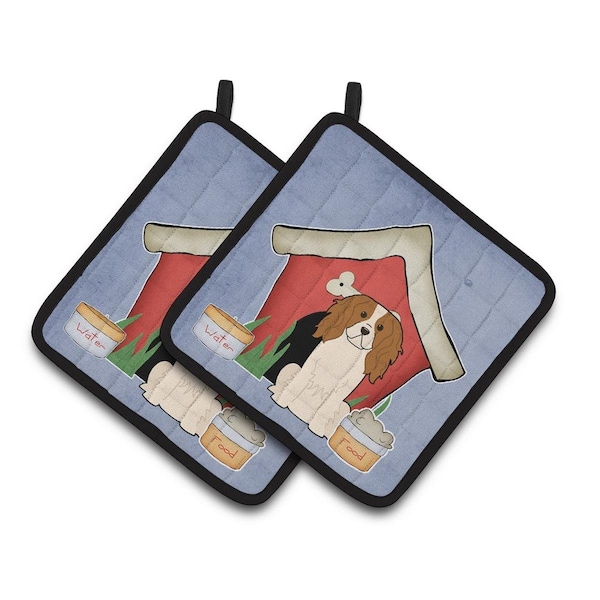Carolines Treasures Dog House Collection Cavalier Spaniel Pair of Pot Holders - BB2812PTHD