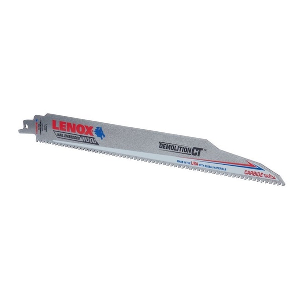 Irwin Lenox Demolition CT 12 in. Carbide Tipped Reciprocating Saw Blade 6 TPI 1 pc - 1832146