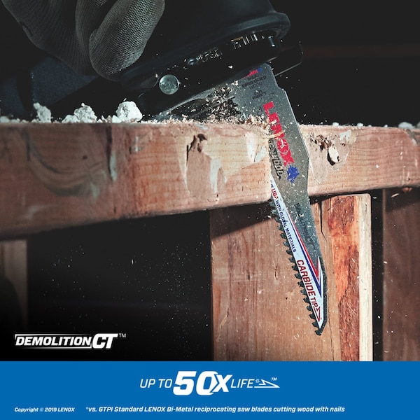 Irwin Lenox Demolition CT 12 in. Carbide Tipped Reciprocating Saw Blade 6 TPI 1 pc - 1832146