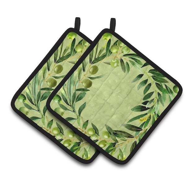Carolines Treasures Olives Pair of Pot Holders - CK1702PTHD