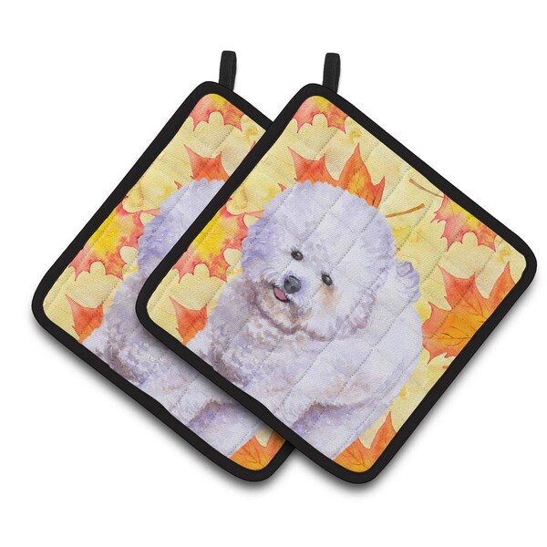 Carolines Treasures Bichon Frise Fall Pair of Pot Holders - BB9909PTHD