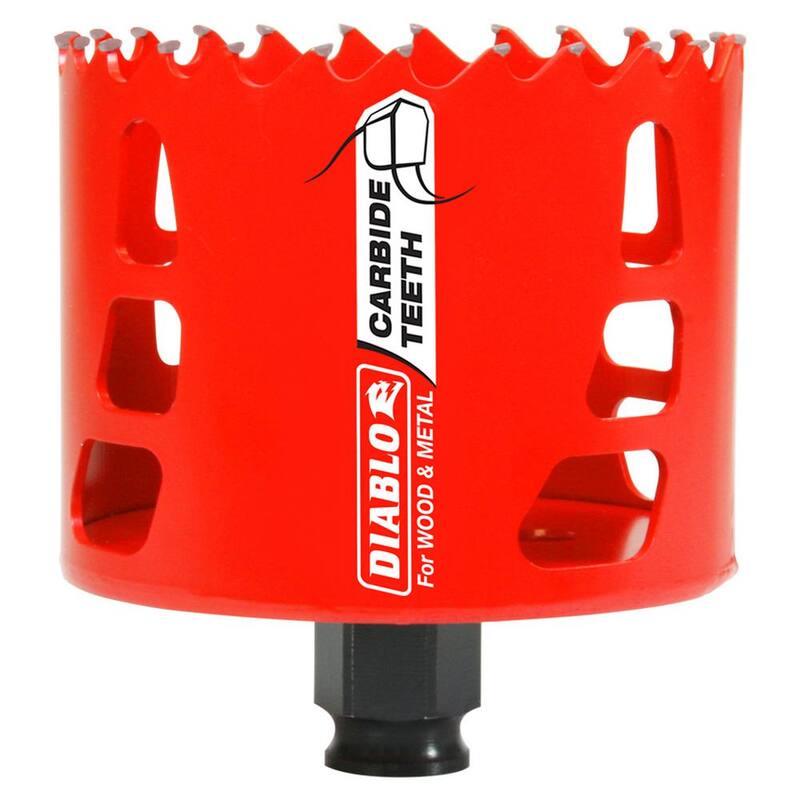 DIABLO 3-5/8 pulgadas Sierra de agujero de carburo con 2-3/8 pulgadas de profundidad de corte - DHS3625CT