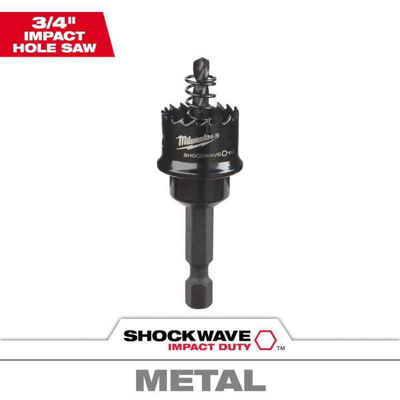 Broca para sierra de corona de servicio pesado SHOCKWAVE IMPACT de 3/4 de pulgada de Milwaukee - 49-56-9805