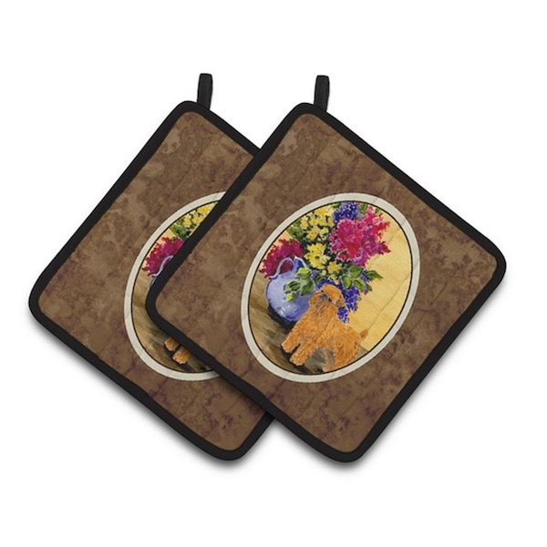 Carolines Treasures Brussels Griffon Pair of Pot Holders, 7.5 x 3 x 7.5 in. - SS8543PTHD