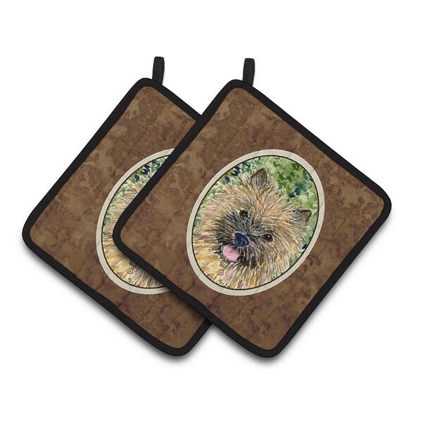 Carolines Treasures Cairn Terrier Pair of Pot Holders, 7.5 x 3 x 7.5 in. - SS8799PTHD