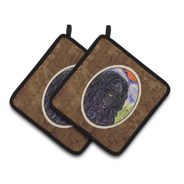 Carolines Treasures Puli Pair of Pot Holders, 7.5 x 3 x 7.5 in. - SS8623PTHD