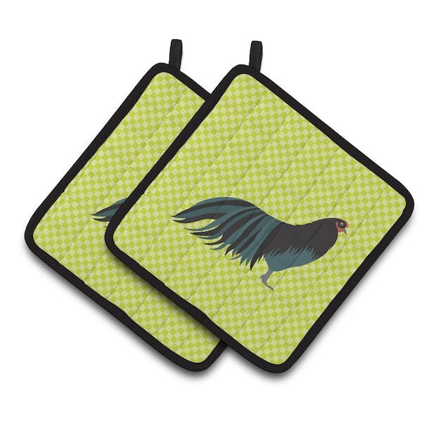 Carolines Treasures Sumatra Chicken Green Pair of Pot Holders - BB7659PTHD