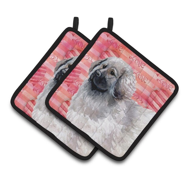 Carolines Treasures Moscow Watchdog Love Pair of Pot Holders - BB9760PTHD