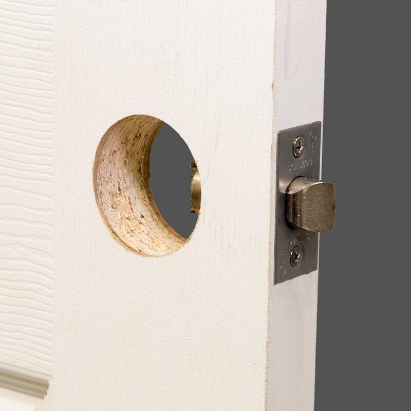 Kit de instalación de cerradura y cerrojo de acero al carbono MIBRO para puertas de madera - 300681