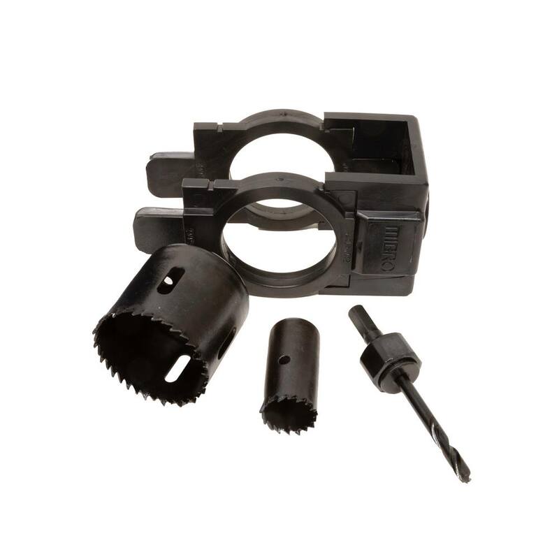Kit de instalación de cerradura y cerrojo de acero al carbono MIBRO para puertas de madera - 300681