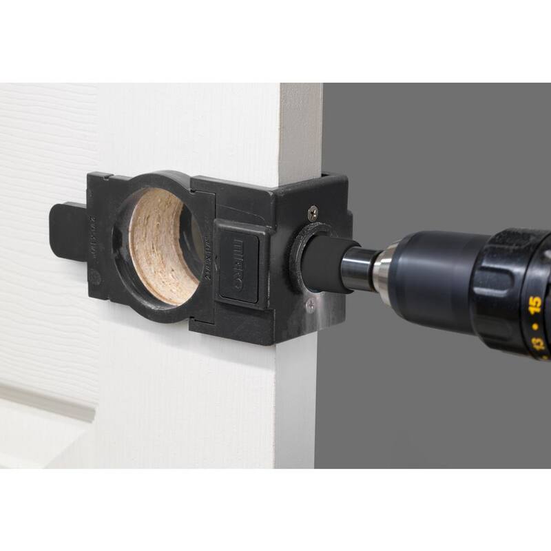 Kit de instalación de cerradura y cerrojo de acero al carbono MIBRO para puertas de madera - 300681
