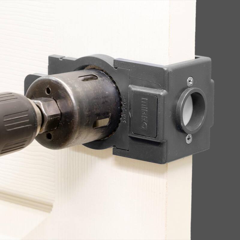 Kit de instalación de cerradura y cerrojo de acero al carbono MIBRO para puertas de madera - 300681
