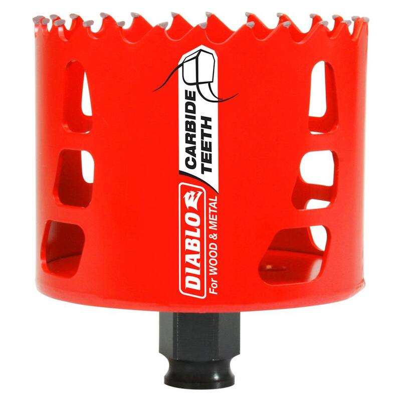 DIABLO 3-1/2 pulgadas. Sierra de corona de carburo con una profundidad de corte de 2-3/8 pulgadas - DHS3500CT.
