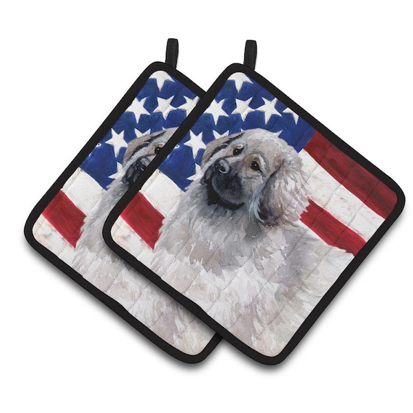Carolines Treasures Moscow Watchdog Patriotic Pair of Pot Holders - BB9673PTHD