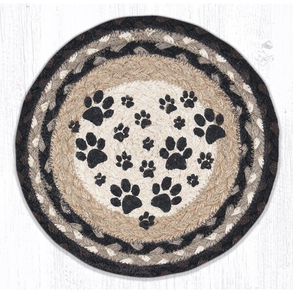 Razoredge 10 x 10 in. MSPR-313 Heart Paw Printed Round Trivet - RA2548549