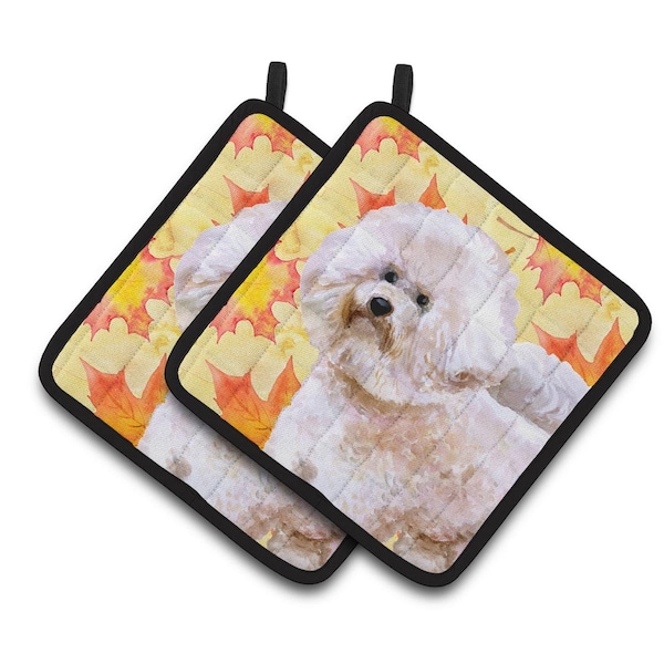 Carolines Treasures Bichon Frise No. 2 Fall Pair of Pot Holders - BB9966PTHD