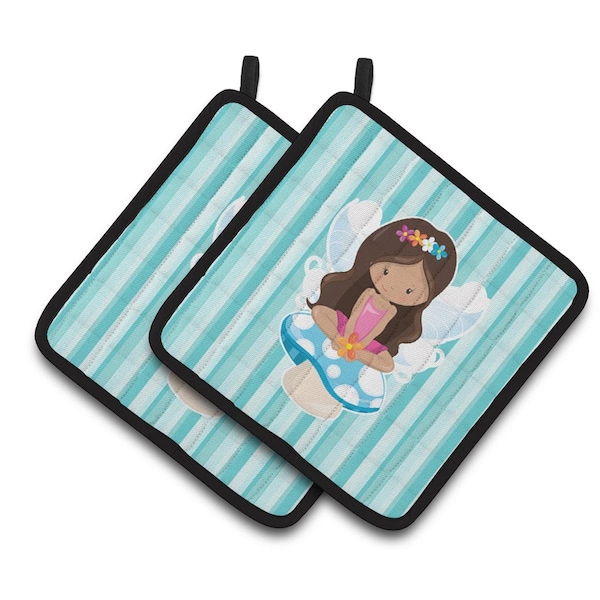 Carolines Treasures Fairy on Mushroom Pair of Pot Holders - BB6905PTHD