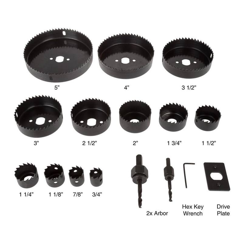 Juego de sierras perforadoras de 16 piezas Stalwart - M550127