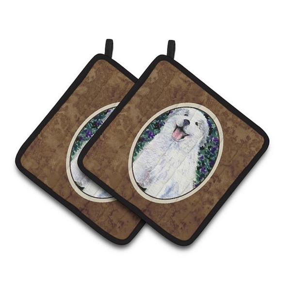 Carolines Treasures Great Pyrenees Pair of Pot Holders, 7.5 x 3 x 7.5 in. - SS8856PTHD