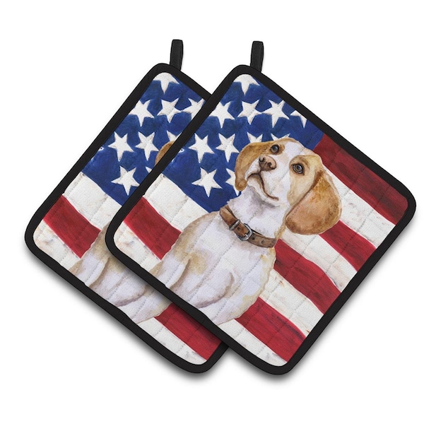 Carolines Treasures Beagle Patriotic Pair of Pot Holders - BB9686PTHD