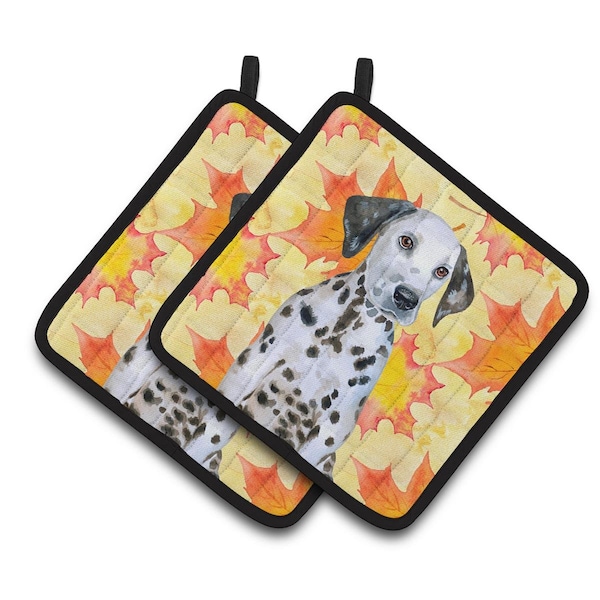 Carolines Treasures Dalmatian Puppy Fall Pair of Pot Holders - BB9969PTHD