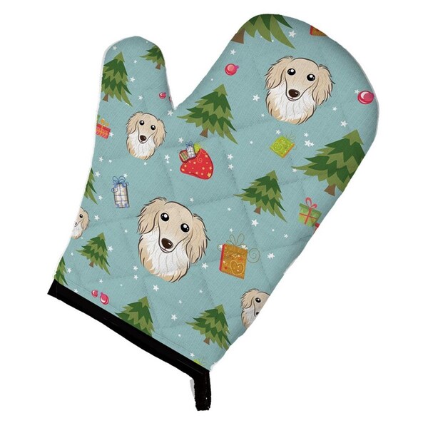 Carolines Treasures Christmas Longhair Creme Dachshund Oven Mitt - BB5001OVMT