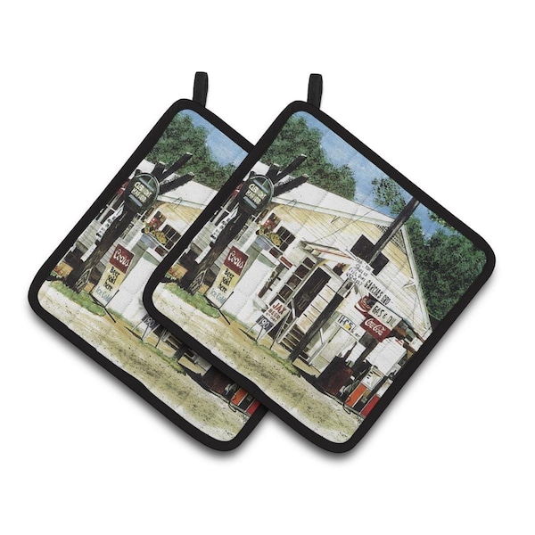 Carolines Treasures Garcias Grocery Pair of Pot Holders - 8130PTHD