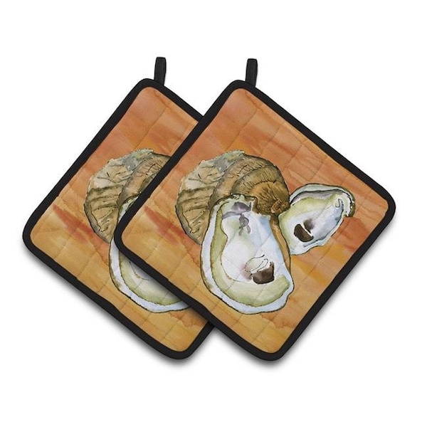 Carolines Treasures Carolines Treasures 8142PTHD Oyster Pair of Pot Holders - 8142PTHD