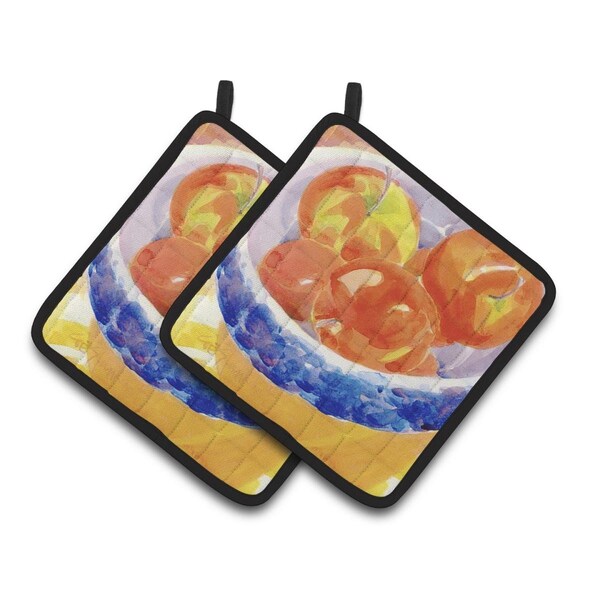 Carolines Treasures Bowl of Apples Pair of Pot Holders - 6109PTHD