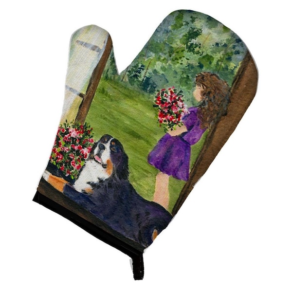 Carolines Treasures Little Girl with Her Bernese Mountain Dog Oven Mitt - SS8535OVMT