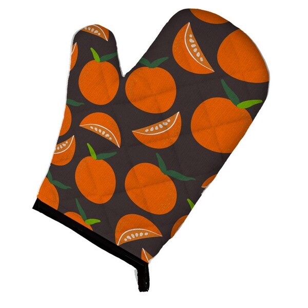 Carolines Treasures Orange on Grey Oven Mitt - BB5142OVMT