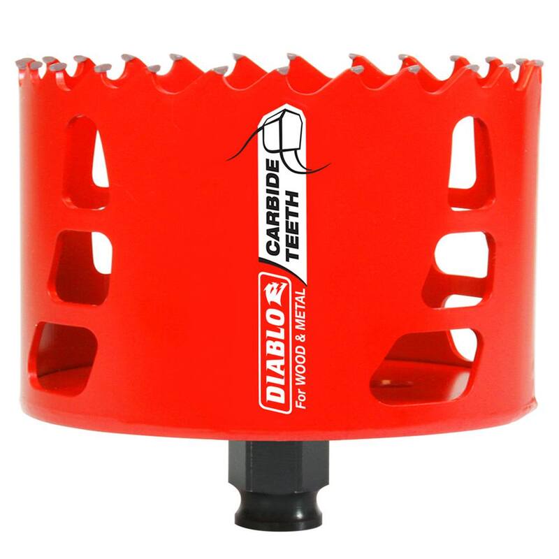 DIABLO 4-5/8 pulgadas Sierra de corona de carburo con 2-3/8 pulgadas de profundidad de corte - DHS4625CT