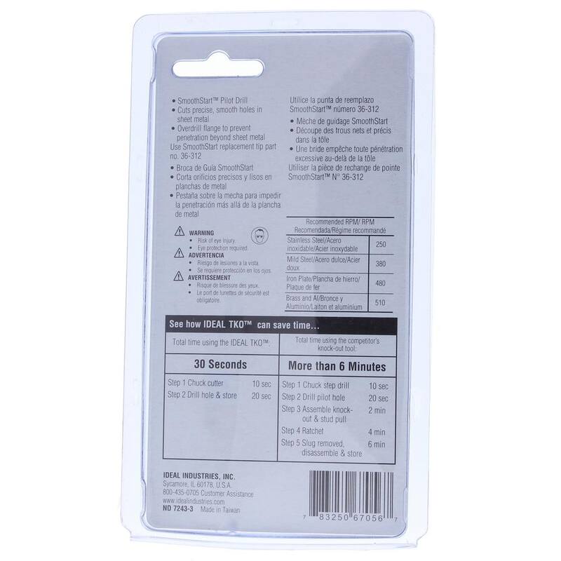 IDEAL TKO 1-1/8 pulgadas Cortador de agujero con punta de carburo - 36-303