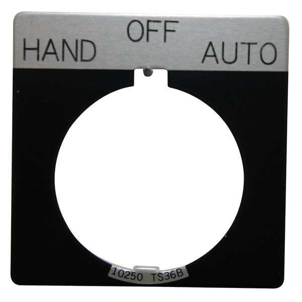 Placa de leyenda Eaton Cutler-Hammer, Manos libres Automático, Negro - 10250TS51