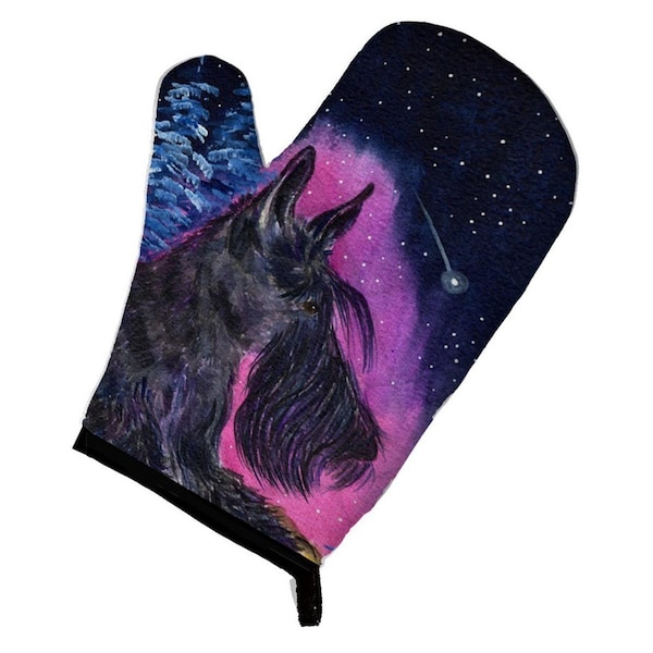 Carolines Treasures Starry Night Scottish Terrier Oven Mitt - SS8442OVMT