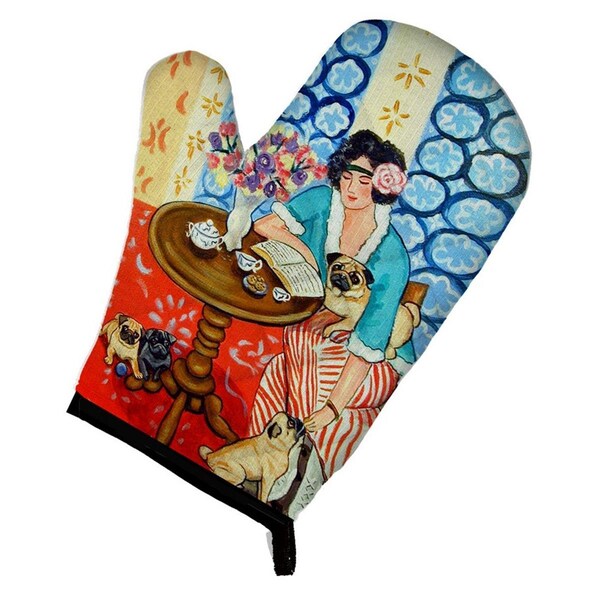 Carolines Treasures Lady with Her Pug Oven Mitt - 7259OVMT